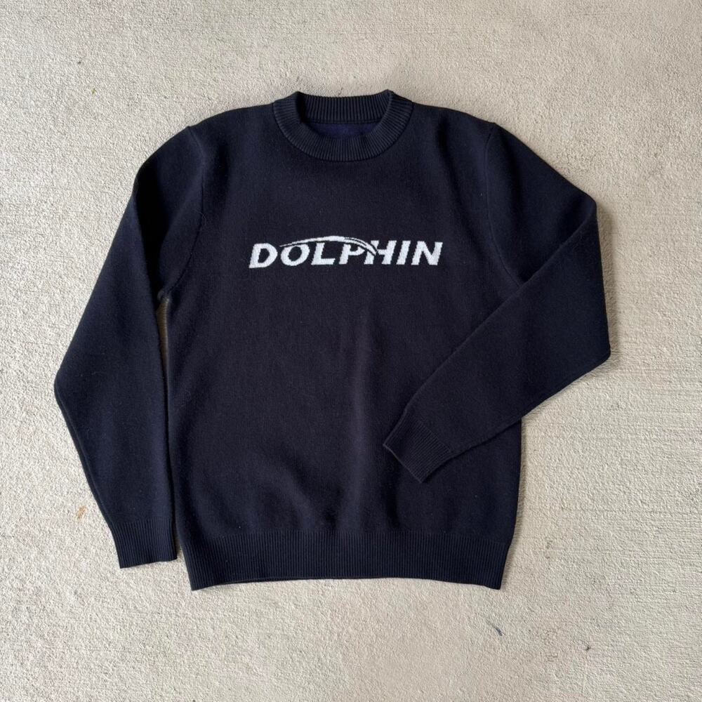 Men's L Dolphin Black & White Sweater